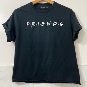 Friends TV Show Medium Black Cotton Short Sleeve Casual 90s Graphic T-Shirt